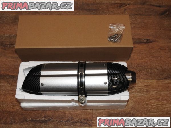 Laděný výfuk Mivv Titanium stříbrný/carbon Nový