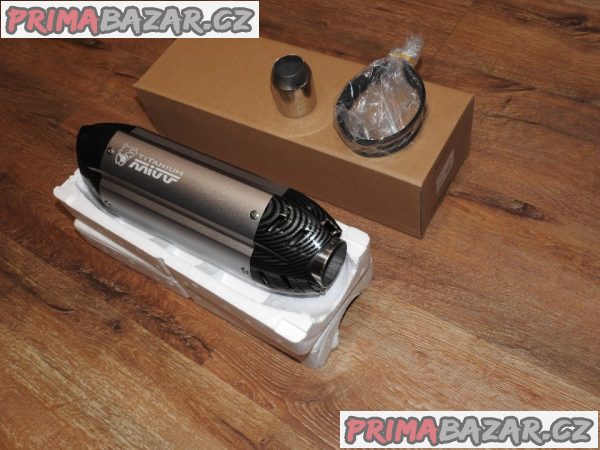 Laděný výfuk Mivv Titanium stříbrný/carbon Nový