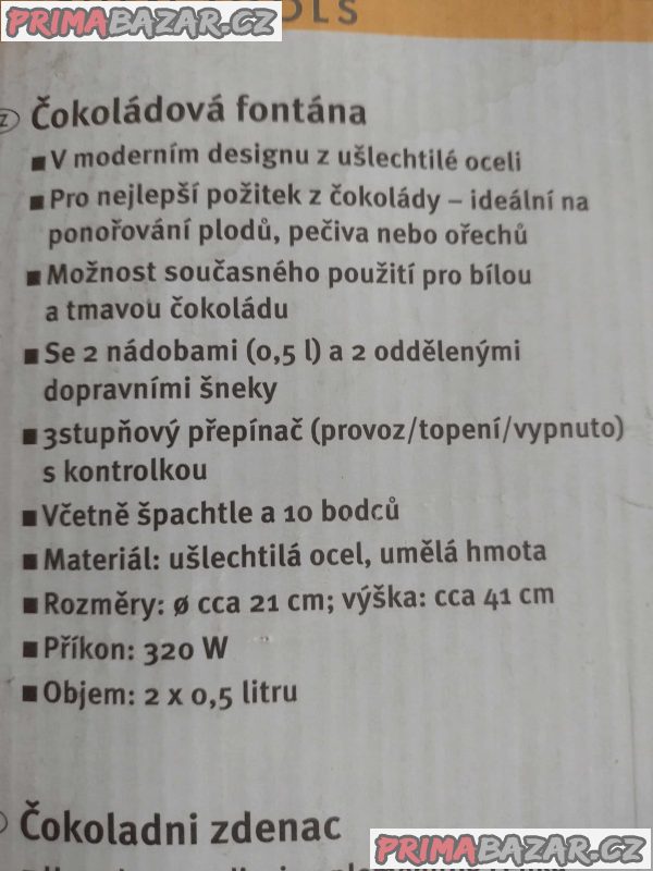 Čokoládová fontána