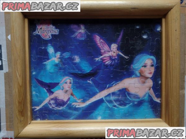 Zarámovaná barbie Mariposa puzzle