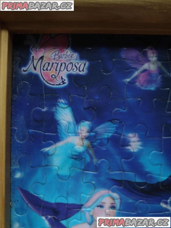 Zarámovaná barbie Mariposa puzzle Zarámovaná barbie Mariposa puzzle