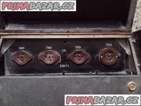 Velmi vzácný starožitný čtyřelektronkový zesilovač KLANGFILM 31612