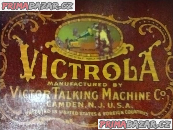 Vzácný starožitný Americký originální gramofon Victrola Vzácný starožitný Americký originální gramofon Victrola