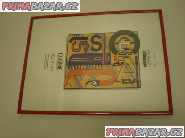 KOVOVÝ RÁM 30x40 cm - Červený