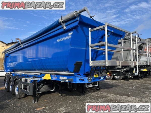 Sklápěcí návěs MEILLER 30 m3 HeavyDuty  / zadní čelo hydraulické + pendl výkyvné / podlaha HARDOX tl. 8 mm / bočnice HARDOX tl. 6 mm / SKLADEM - IHNED