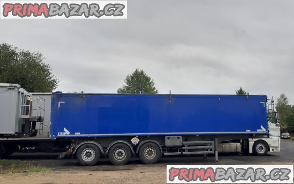 Sklápěcí návěs STAS 50 m3 / 2x NOVÁ NÁPRAVA / plachta / 5.910 kg - PRODEJ / PRONÁJEM