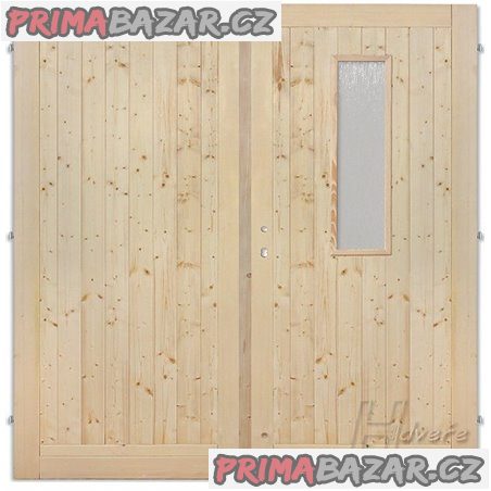 Palubkové dveře dvoukřídlé sklo 180cm