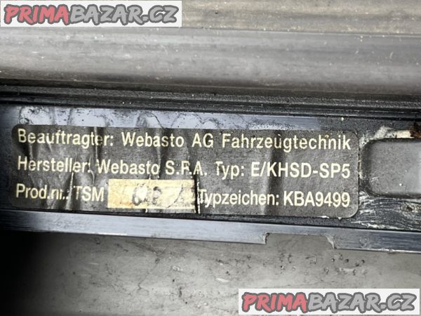 ŠÍBR WEBASTO - výsuvné střešní okno