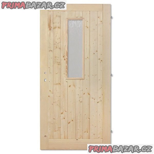 Palubkové dveře sklo, masiv smrk