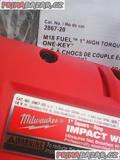 Milwaukee M18 ONEFHIWF1-0 Aku rázový utahovák 2400Nm