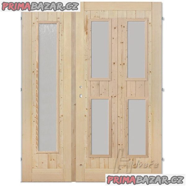 Palubkové dveře dvoukřídlé sklo dlouhé C