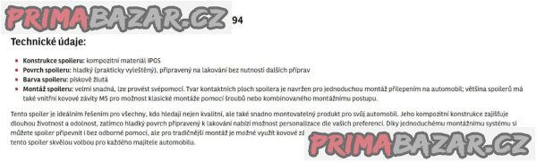 FAVORIT FORMAN spojler Sport 94