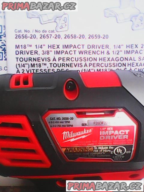 Milwaukee M18 BID-0 aku utahovak 1/4 HEX 180Nm