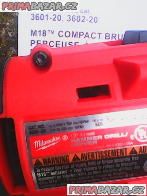 Milwaukee M18 BLPDRC-0 Vrtačka s priklepem 60,5Nm