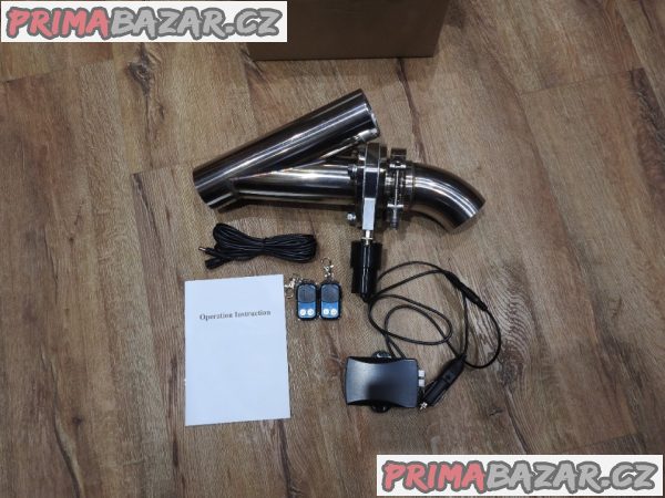 Elektrická NEREZ klapka výfuku 63 mm Nová dálkové ovládání