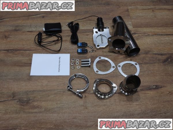 Elektrická NEREZ klapka výfuku 63 mm Nová dálkové ovládání