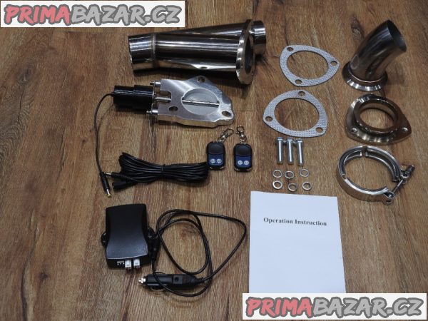 Elektrická NEREZ klapka výfuku 63 mm Nová dálkové ovládání