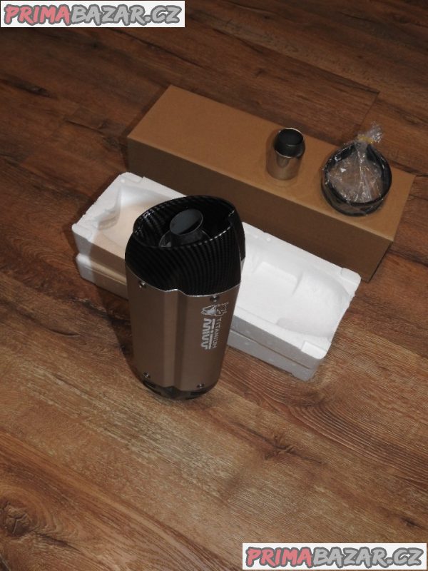 Laděný výfuk Mivv Titanium stříbrný/carbon Nový
