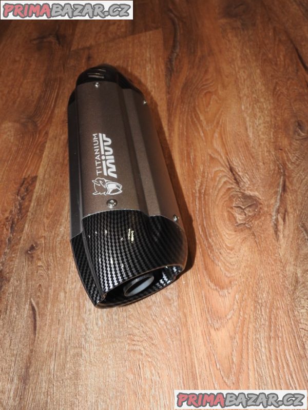 Laděný výfuk Mivv Titanium stříbrný/carbon Nový