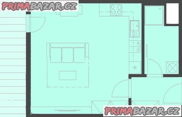 Pronajmu 1+kk Brno, Starý Lískovec, U Leskavy. 42 m2.