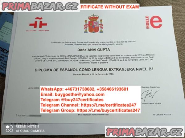 WhatsApp: +46731738682, +358466193601. Buy DELE, SIELE, CELU a1, a2, b1, b2, c1, c2 certificate in Spain, Buy genuine DELE, SIELE, CELU C2 certificate