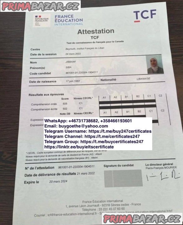 WhatsApp: +46731738682, +358466193601) Buy genuine TEF French language a1, a2, b1, b2, c1, c2 certificate without taking part in the exam online