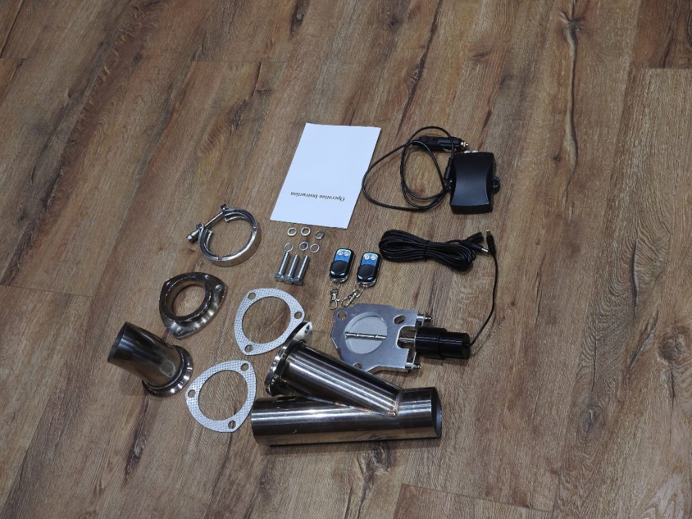 Elektrická NEREZ klapka výfuku 63 mm Nová dálkové ovládání Elektrická NEREZ klapka výfuku 63 mm Nová dálkové ovládání