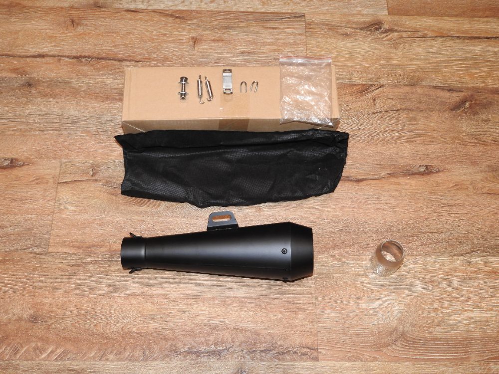 Laděný výfuk celonerezový černý mat. Nový