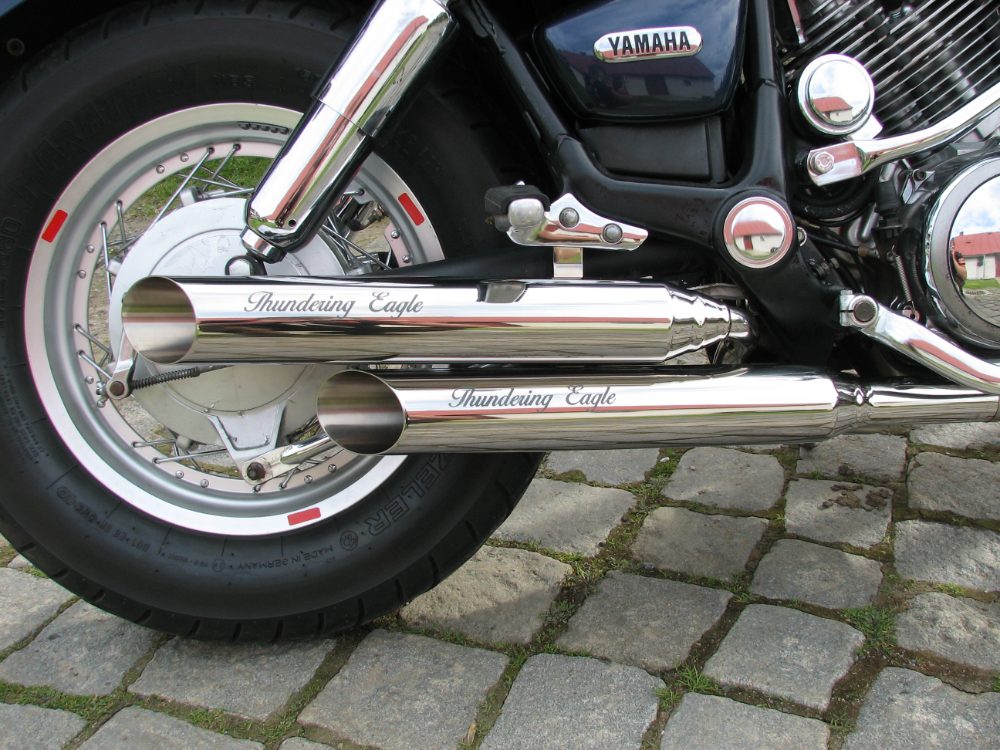 Yamaha Virago Nové Nerezové Laděné Výfuky Thundering Eagle Yamaha Virago Nové Nerezové Laděné Výfuky Thundering Eagle