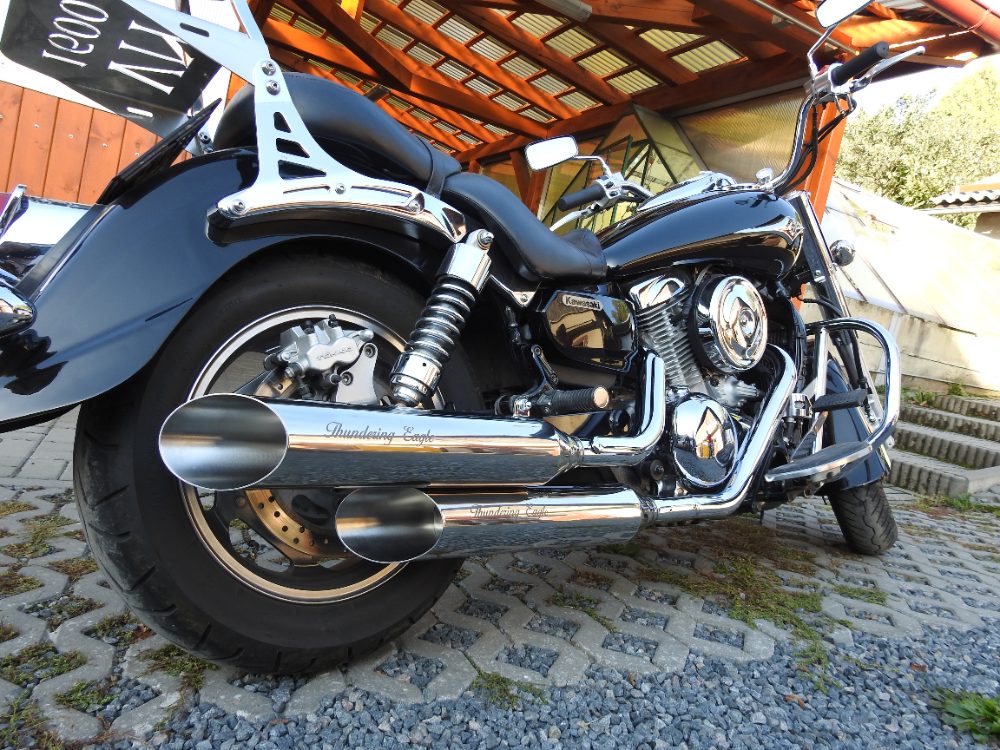 Kawasaki Nové Nerezové Laděné Výfuky Thundering Eagle