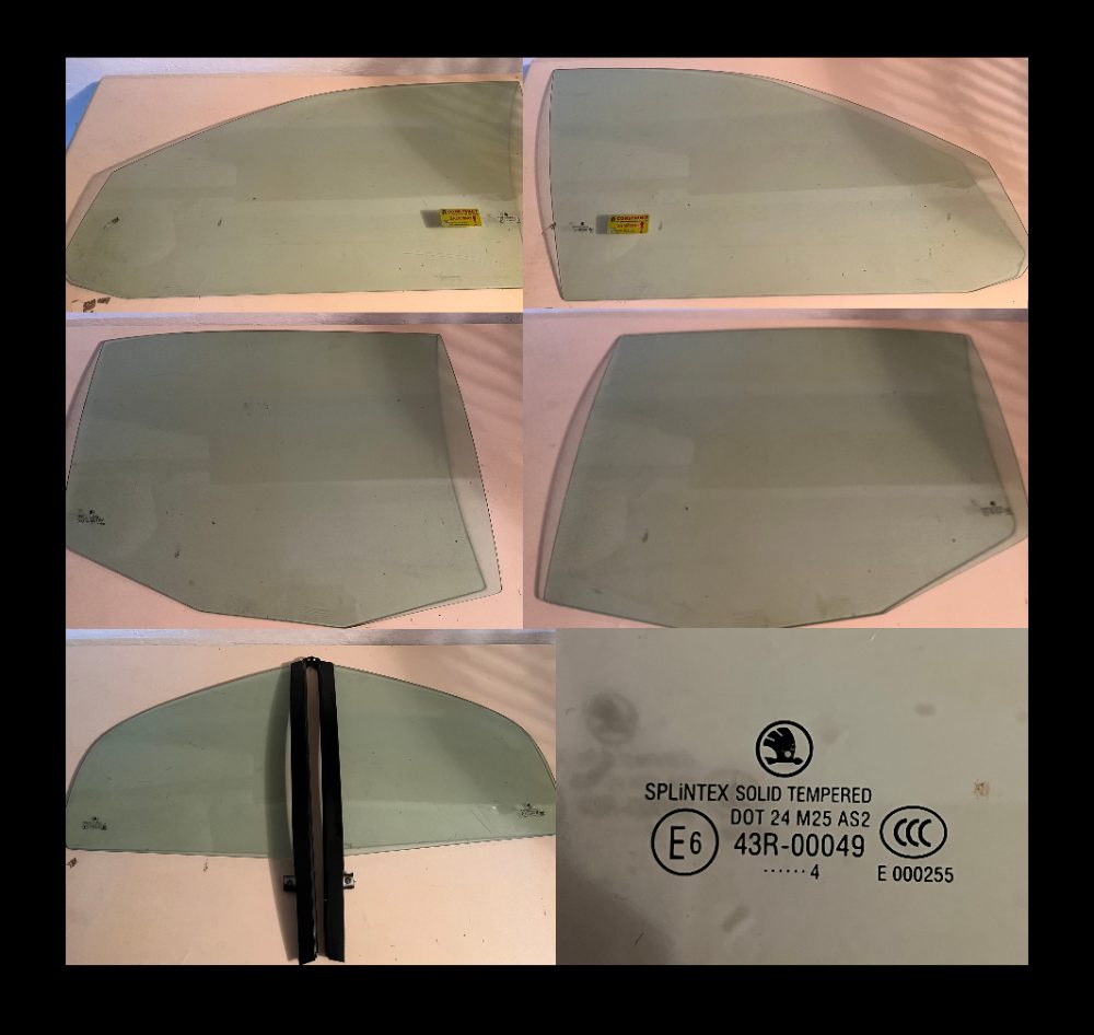 Skla dveří Škoda OCTAVIA tónované - zelené