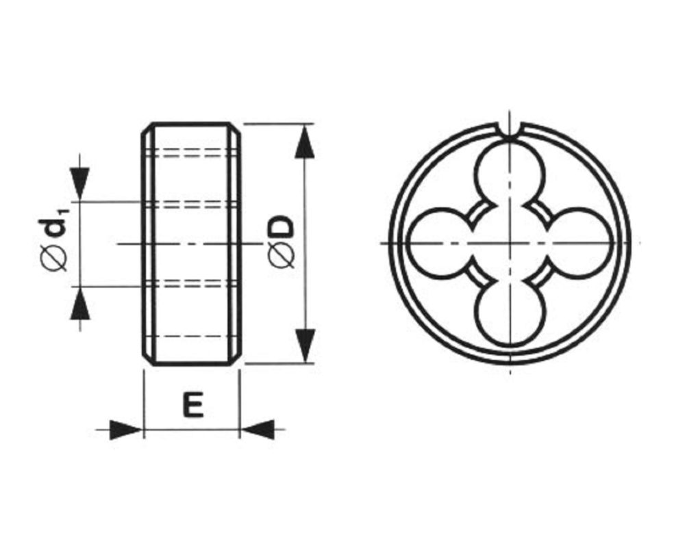 OČKO ZÁVITOVÉ ČSN 223210  M 48x2   HSS - NAREX ČR (NOVÉ)
