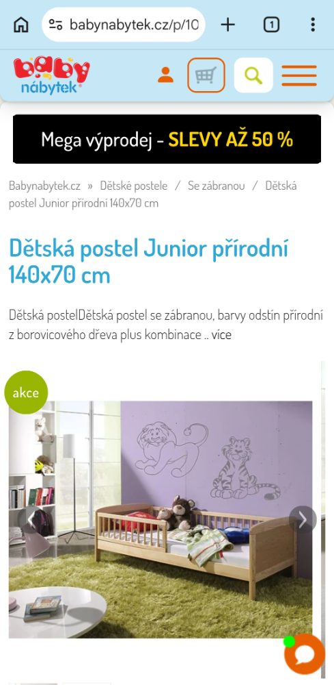 Detska postel Junior 140× 70 cm