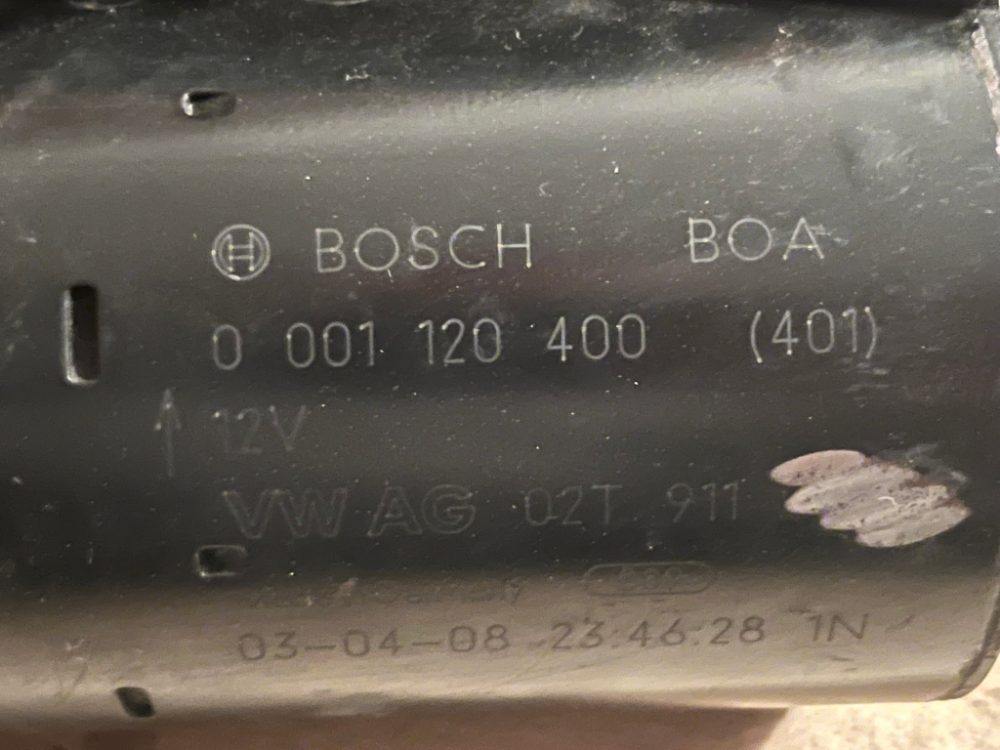 Startér FABIA a koncern VW - BOSCH