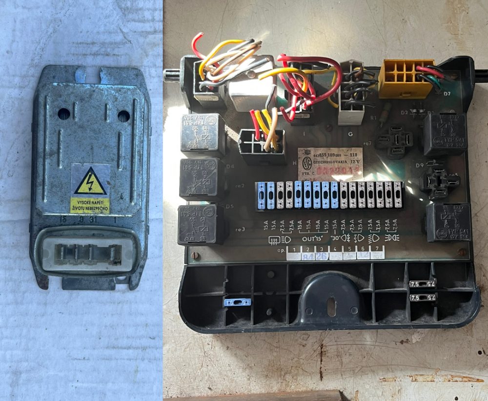 Zapalování a pojistkovka FAVORIT - FORMAN
