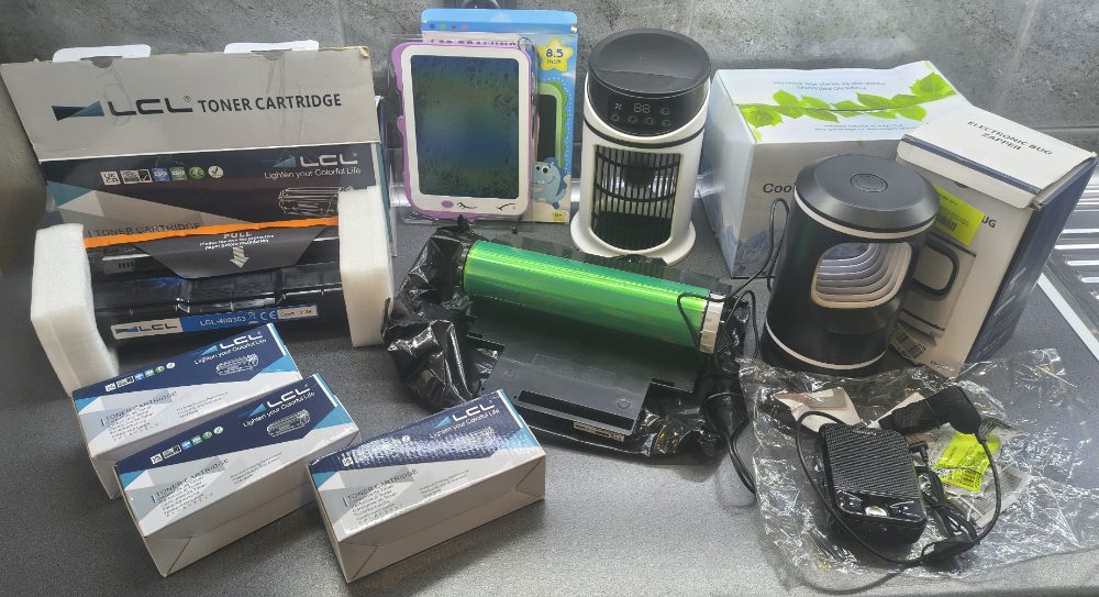 MIX elektro, tonery a jiné zboží na opravu nebo ND