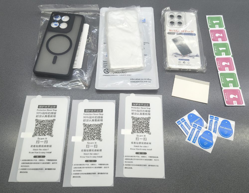 3x folie + 3x kryt na MOTOROLA EDGE 60 PRO