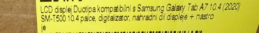 LCD display na tablet -specifikace viz. foto LCD display na tablet -specifikace viz. foto