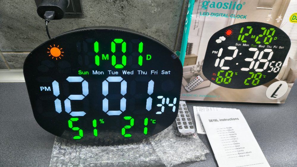 LED Digitální Hodiny USB i baterie + DO