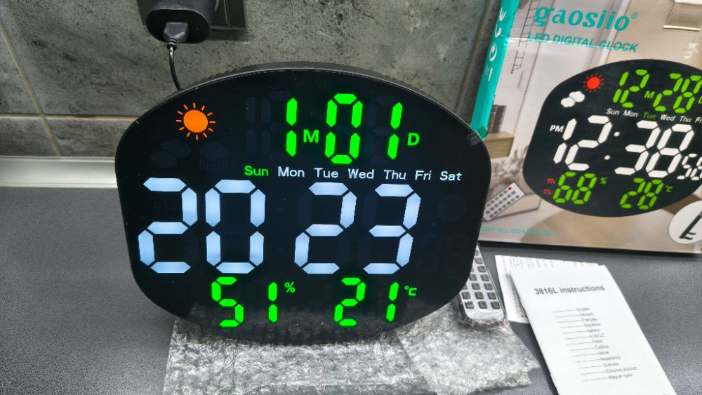 LED Digitální Hodiny USB i baterie + DO