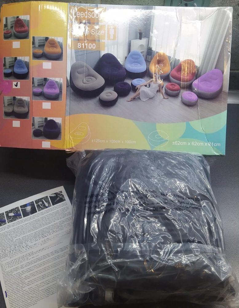 NOVÁ Nafukovací pohovka s podnožkou