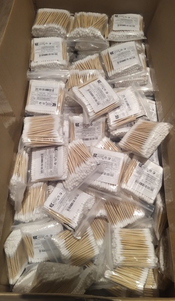 Vatové tyčinky oboustranné, 100 ks ( 50 balení)