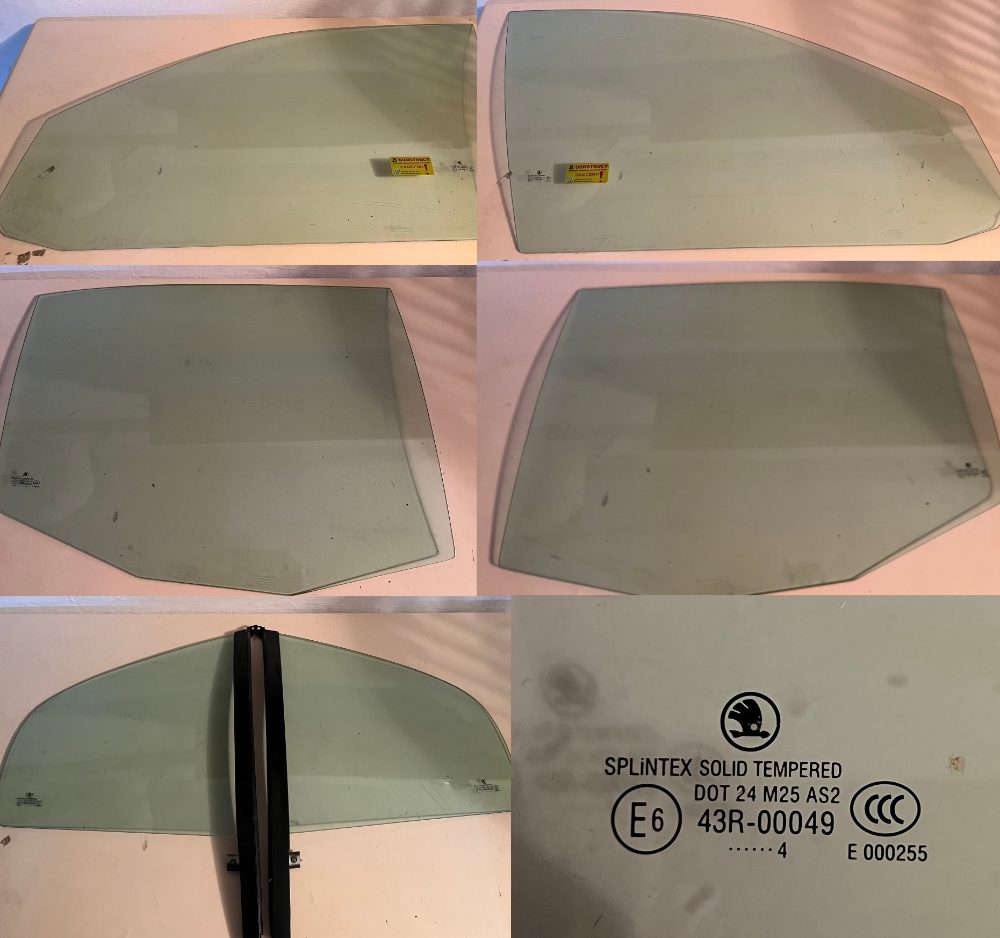 ŠKODA OCTAVIA sklo dveří - sada za 400,-