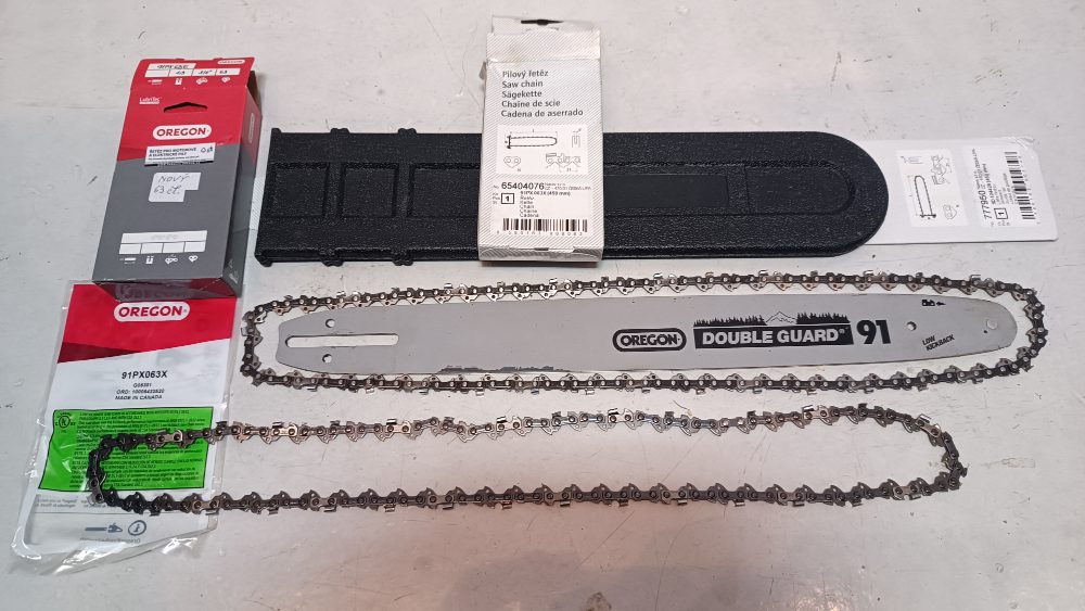 Lišta 450 mm a řetězy