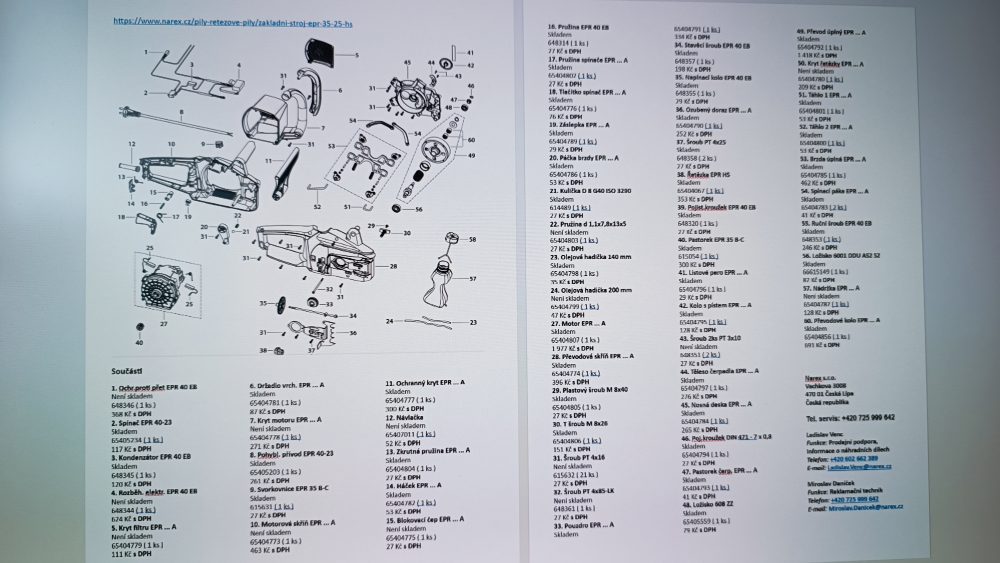 Řetězová pila Narex EPR 35-25 HS