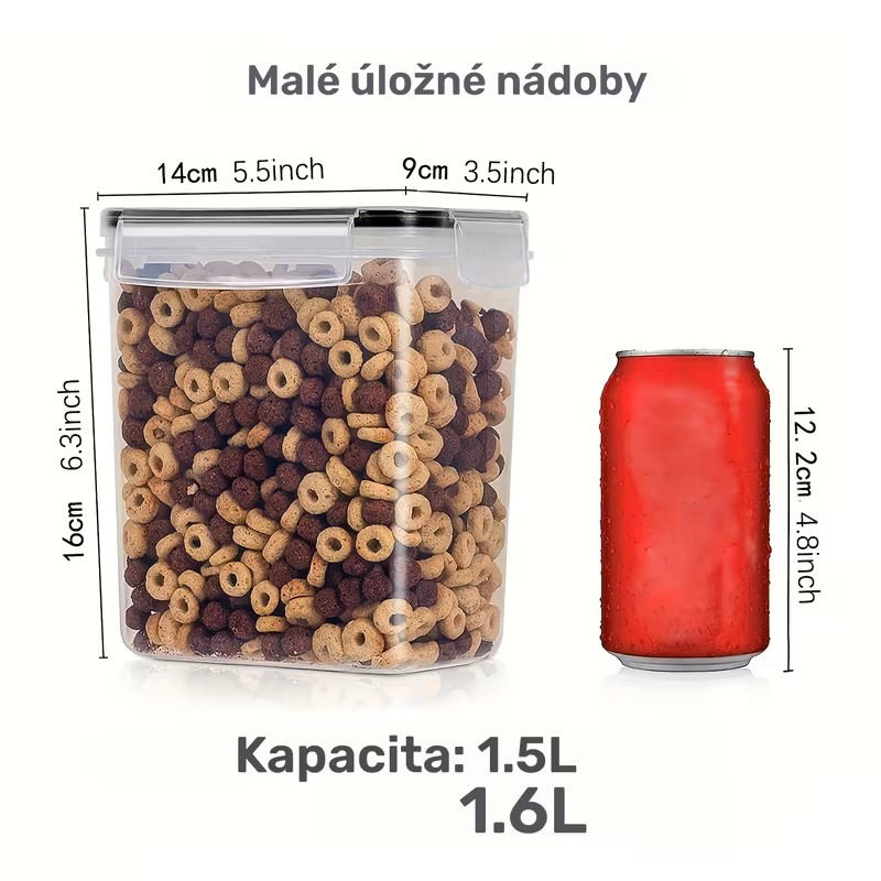 NOVÉ Plastové vzduchotěsné dózy - 12 ks