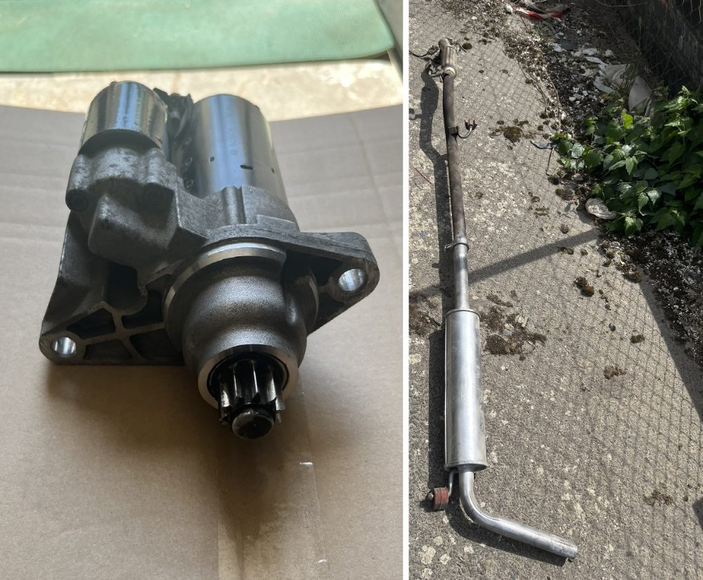FABIA startér a výfuk 1.2HTP
