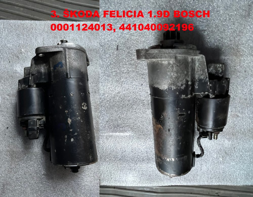 Startéry Škoda FAVORIT / FELICIA 1.3, 1.9D Startéry Škoda FAVORIT / FELICIA 1.3, 1.9D