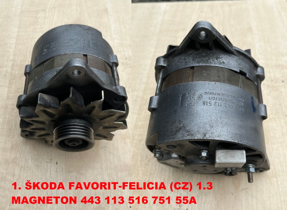ALTERNÁTORY Škoda FAVORIT, FELICIA 1.3 ALTERNÁTORY Škoda FAVORIT, FELICIA 1.3