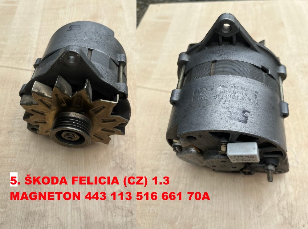 ALTERNÁTORY Škoda FAVORIT, FELICIA 1.3 ALTERNÁTORY Škoda FAVORIT, FELICIA 1.3